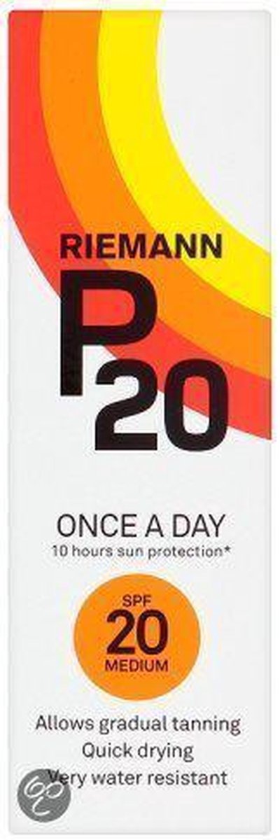 Riemann P20 P20 Riemann Once A Day Factor 20 - 100 ml - Zonnebrandcrème