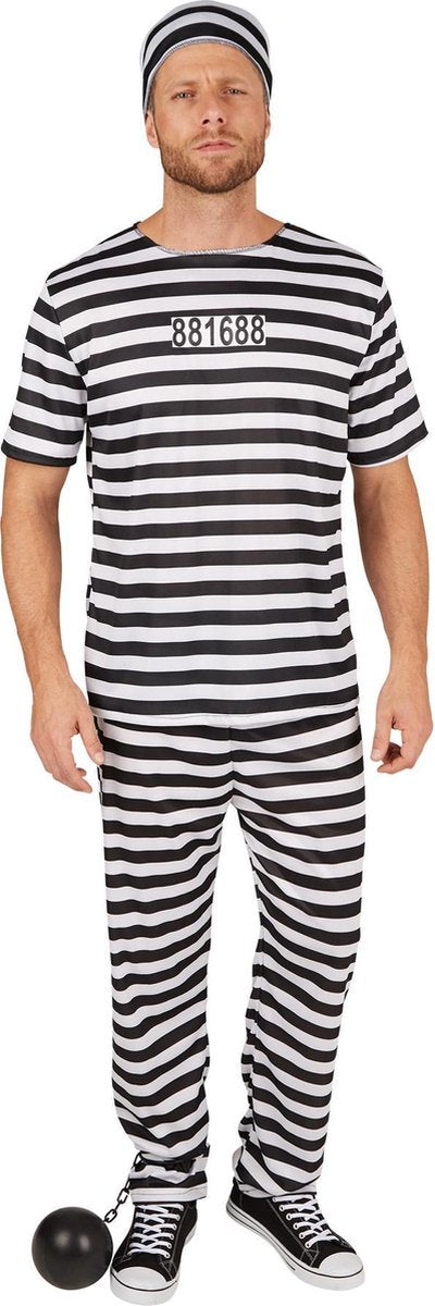 dressforfun - Gevangene XXL  - verkleedkleding kostuum halloween verkleden feestkleding carnavalskleding carnaval feestkledij partykleding - 301463