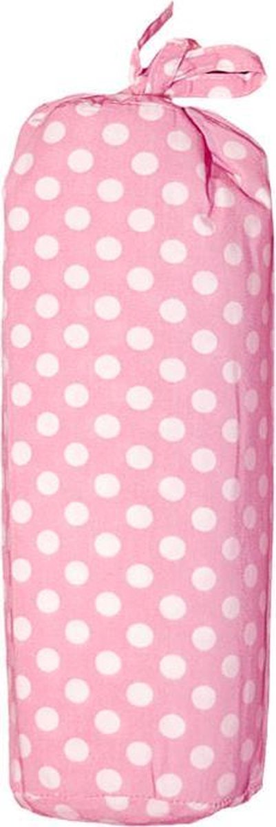 Taftan Hoeslakens Polkadots Roze-60 x 120 cm
