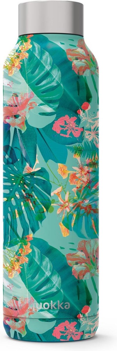 Quokka Drinkfles Rvs Solid Tropical 630 Ml Groen