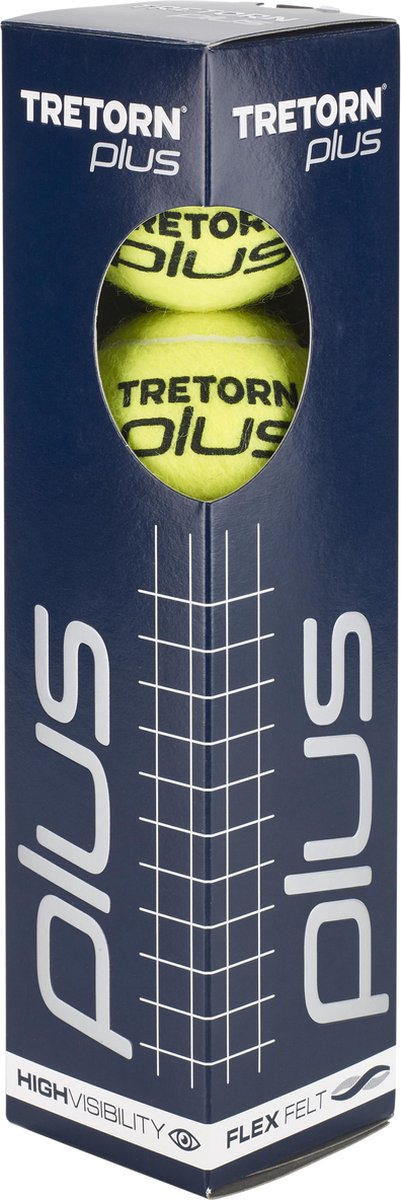 Tretorn Plus - Tennisballen - 4 stuks - Geel