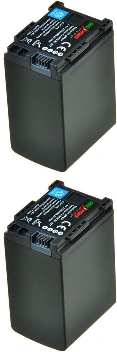 ChiliPower Canon BP-827 camera batterij - 2 stuks verpakking