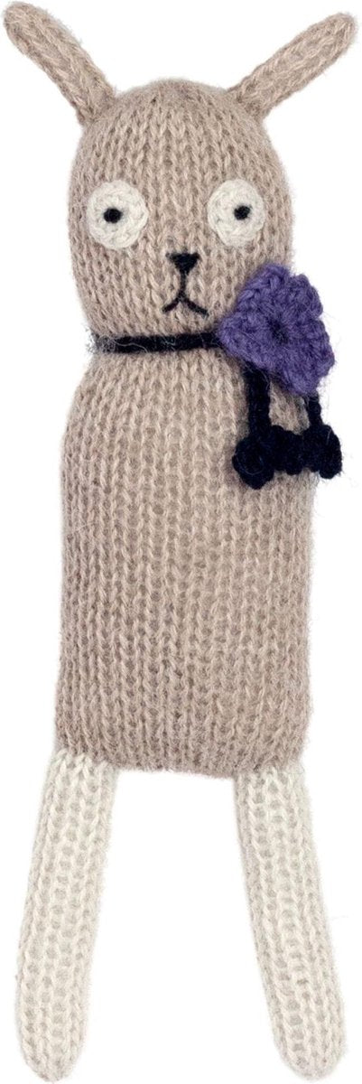 Luckyboysunday Knuffelkonijn Junior 17 Cm Alpaca-wol Grijs