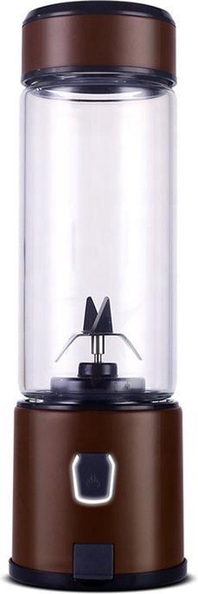 Portable Blender Deluxe Y - Bruin - 450 ML - Met Gratis Beschermhoes - Draadloos & Draagbaar - Mix & Go - Smoothies & Shakes