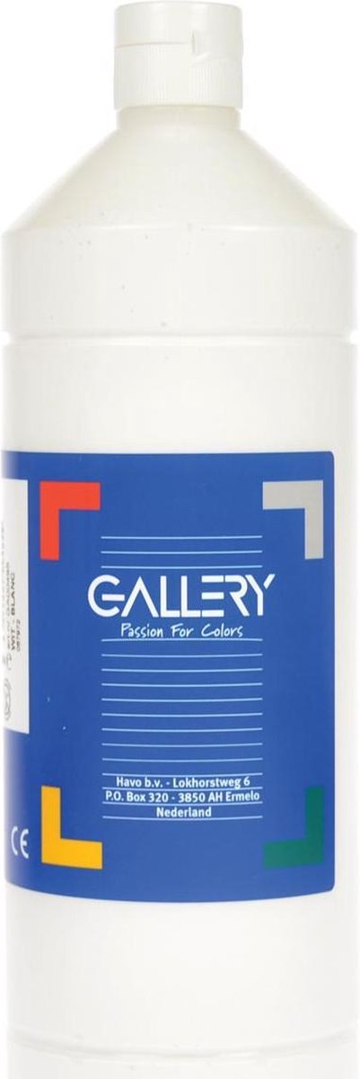 Gallery plakkaatverf flacon van 1 l wit