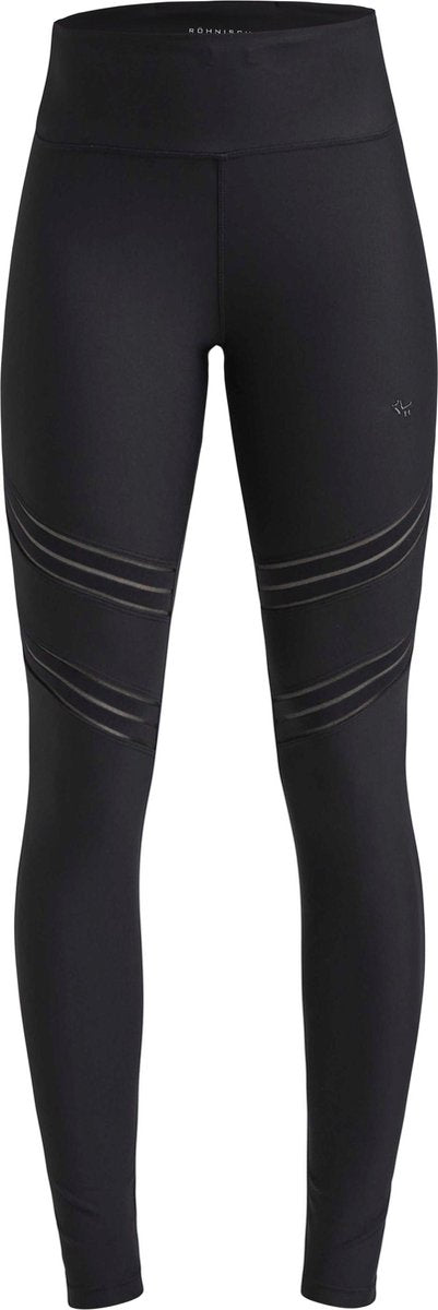 Rohnisch Elevate Stripe Tights Dames Sportlegging - Zwart - Maat S