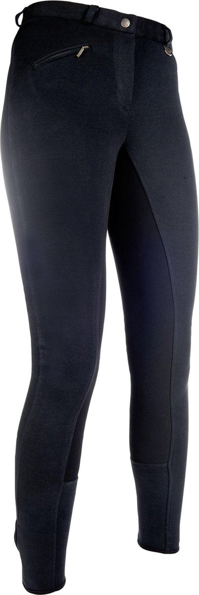 HKM Rijbroek -Basic Belmtex Grip- 3/4 zitvlak zwart/zwart 38