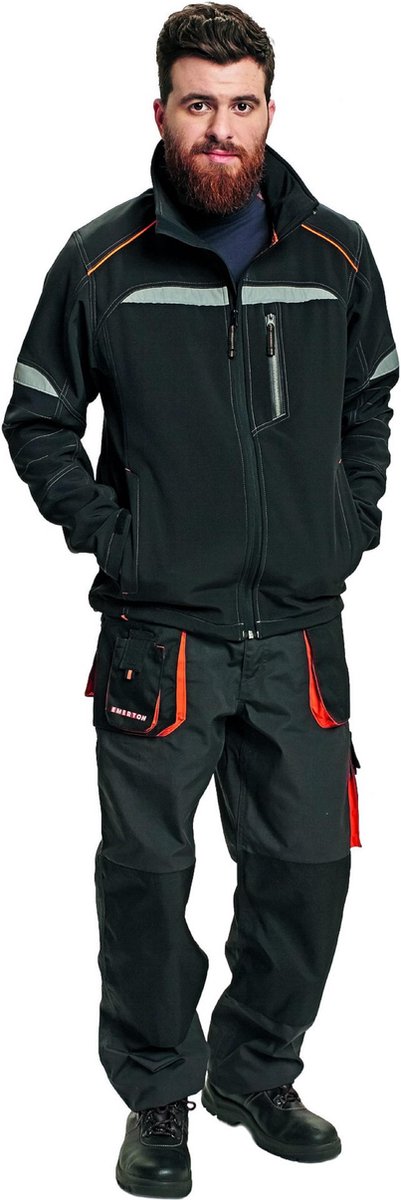 Softshell jas Emerton zwart 3XL
