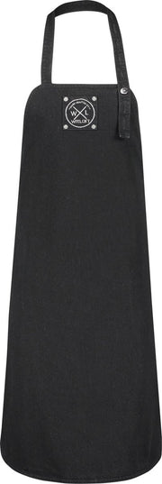 Witloft Denim Schort - gerecycled - extra lang - zwart