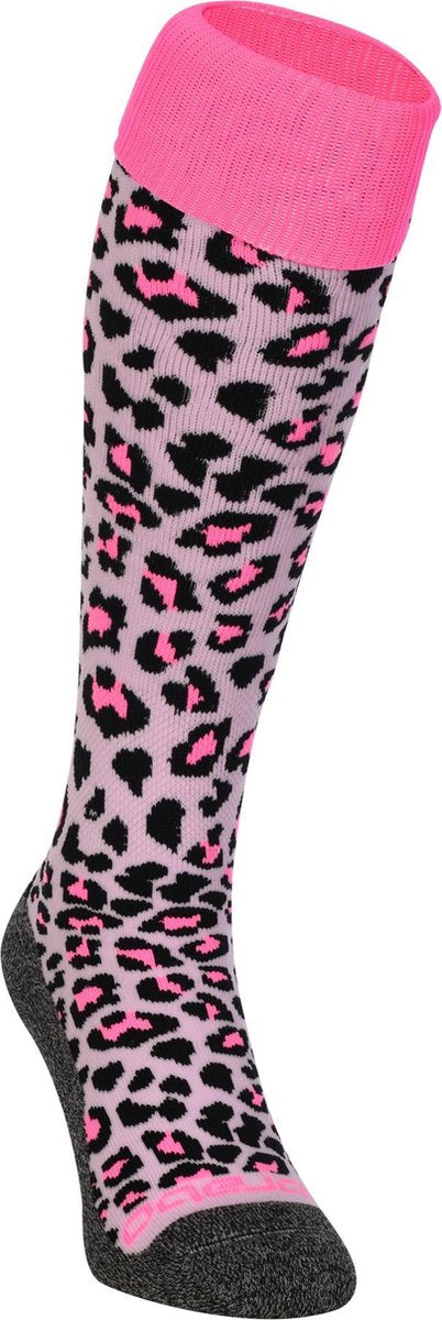 Brabo - BC8450B Socks Cheetah Soft Pink - Soft Pink - Vrouwen - Maat 36-40