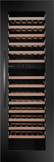 Wine Klima D106T - Wijnkoelkast - 101 flessen - 2 zones -  ZWART/GLAS - 178cm inbouw