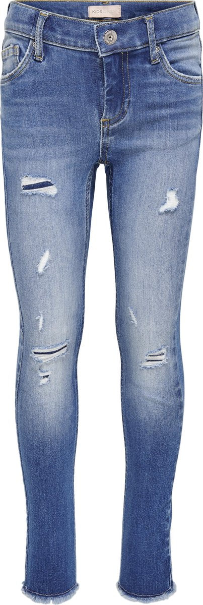 KIDS ONLY KONBLUSH LIFE REG SKINNY DESTROY ANA187 Meisjes Jeans - Maat 140