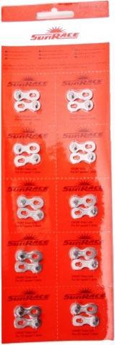 Sunrace Kettingschakel 1/2 X 3/32 Powerlink 7-8sp 10 Stuks