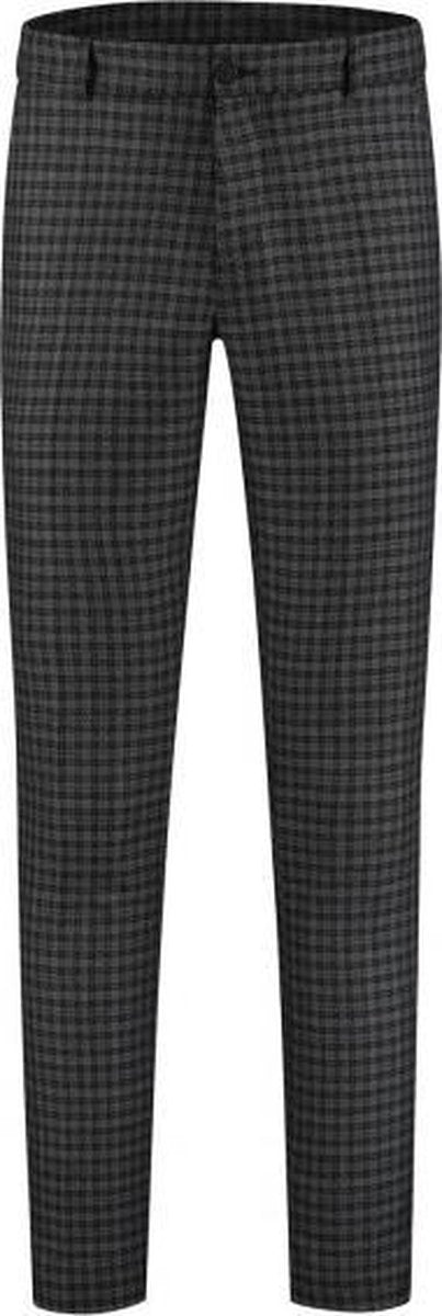 GENTS | Chino Heren | Jeans Heren slim ruit grijs 0126 Maat L