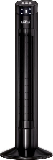 CoolFan CF201 -Stille Torenventilator - Statiefventilator met Ionic Luchtreiniger - Afstandsbediening - ventilator staand - Zwart
