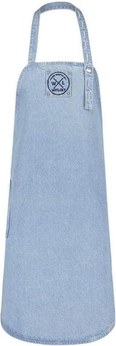 Witloft Keukenschort Denim 75 X 60 Cm Lichtblauw