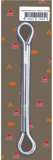 Camp-Gear - Tentpen - Gesloten oog - 10 Stuks x 18 cm - Gegalvaniseerd staal