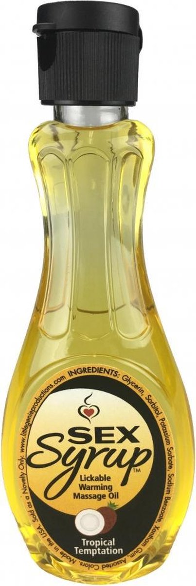 Sex Syrup - Tropical Temptation - 118 ml - Massage Oils - yellow - Discreet verpakt en bezorgd