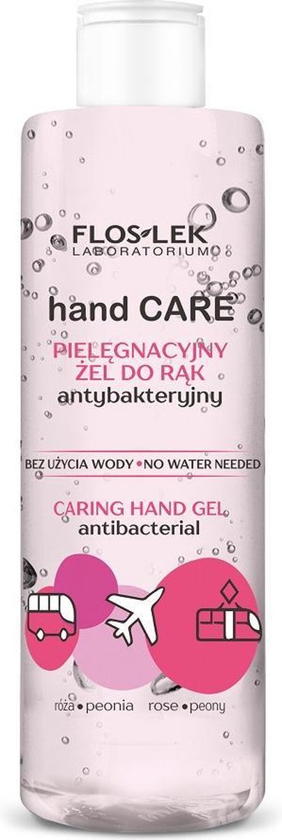 Floslek - Caring Antibacterial Hand Gel Hand Gel Antibacterial Bottle 380Ml