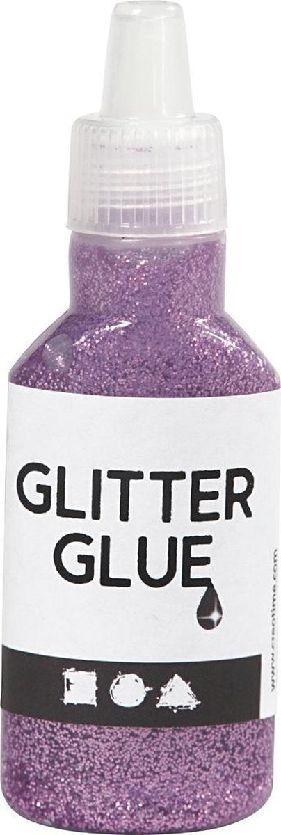 Creotime Glitterlijm Paars 25 Ml