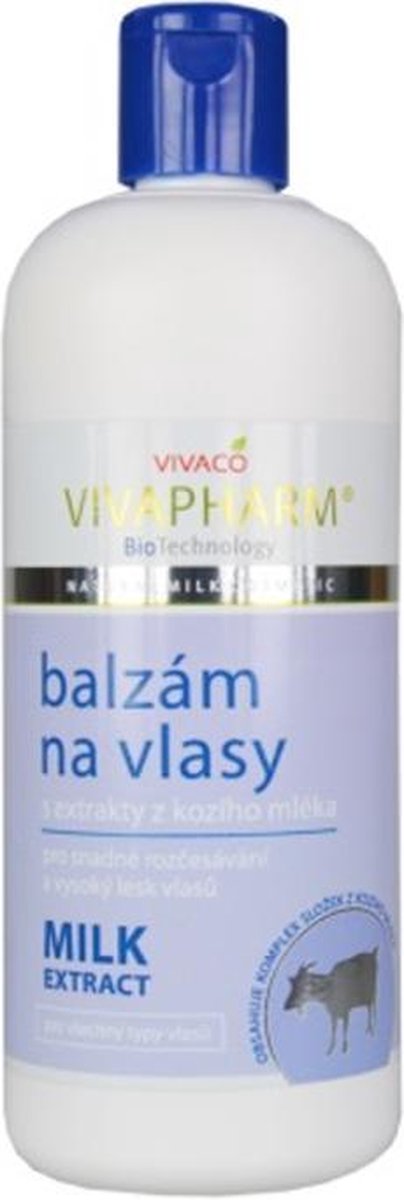 VIVAPHARM® Haarbalsem met Geitenmelk Extracten - 400 ml - Natuurlijke extracten en provitamine B5 helpen beschadigd haar te herstellen - verbeteren flexibiliteit -  geeft het haar zijn glans en volume weer terug