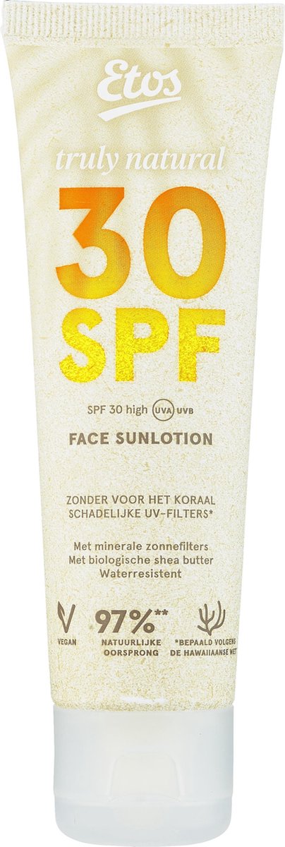 Etos Zonnebrand Natural SPF30 - voor gezicht - 50ml