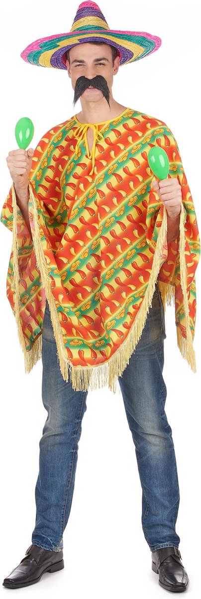 ESPA - Mexicaanse peper poncho voor volwassenen - Volwassenen kostuums