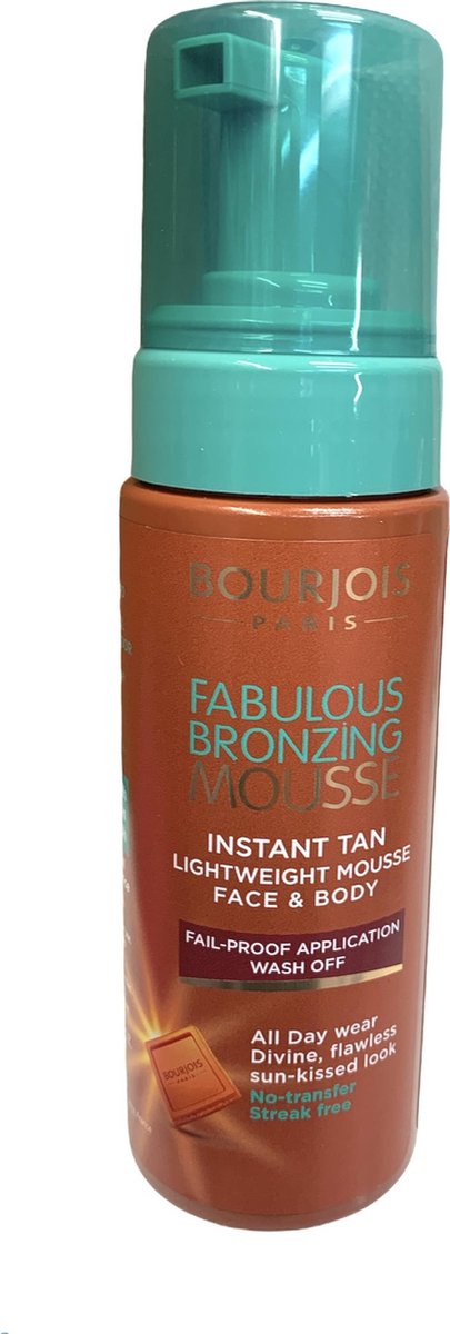 Bourjois Paris Fabulous Bronzing Mousse Instant Tan Lightweight Face & Body All Day weer 150ml