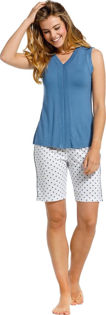 Pastunette shortama dames - blauw - 35211-304-1/510 - maat 44