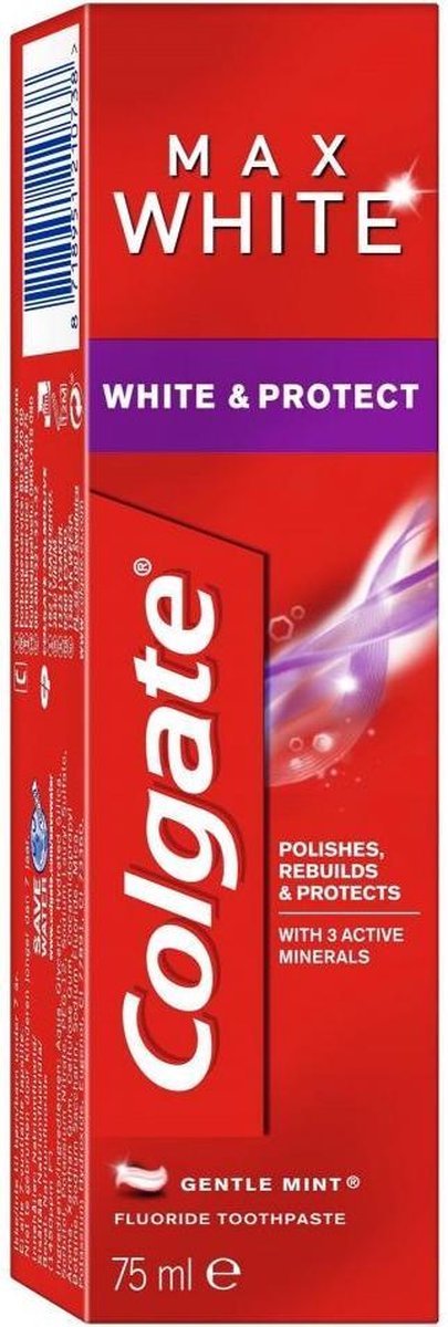 12x Colgate Tandpasta Max White & Protect 75 ml