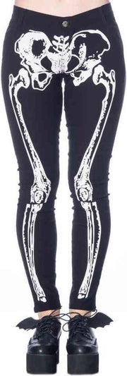 Banned Skinny fit broek -M- Skin and bones Zwart