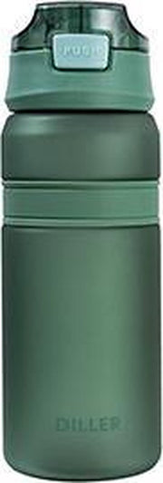 Diller Waterfles met Rietje - Drinkfles - Handig Sluitsysteem - 700ml - Groen - Tritan & BPA-vrij