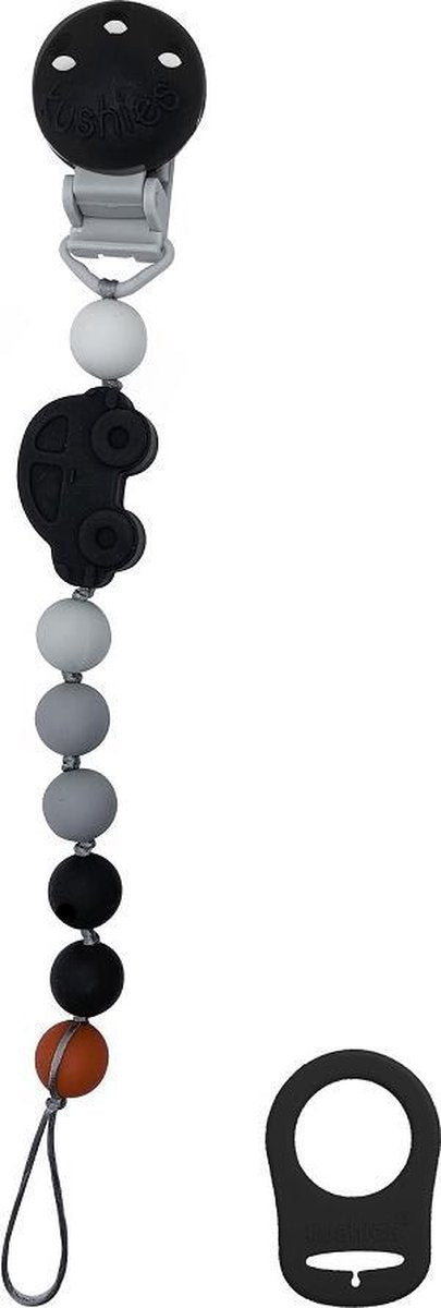 Kushies - Speenkoord - Speenketting - Jongens - Auto - Zwart