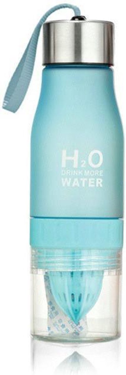 ExcluJess blauwe Drinkfles Waterfles 700ml – Drinkfles met Fruitinfuser – Waterfles met Fruitperser