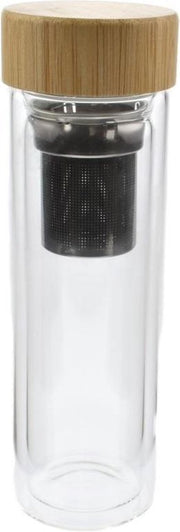 Orange85 Thermofles met Filter - Dubbelwandig - Transparant - Losse Thee - Glas