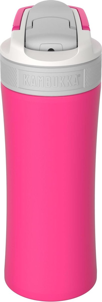 Kambukka Lagoon geïsoleerde Drinkfles 400 ml - Hot Pink met geïntegreerd rietje