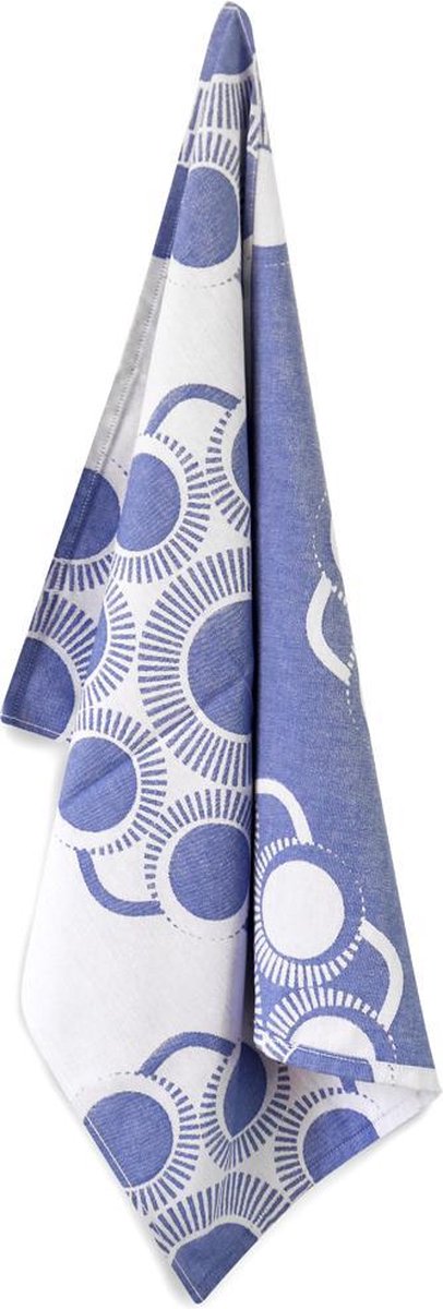 Proenk.nl Theedoek - keukentextiel - Zeeuwse knop Blauw/wit