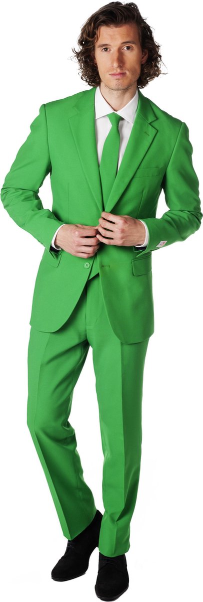 OppoSuits | Evergreen | Mannen Kostuum | Groen | Effen | Maat 44