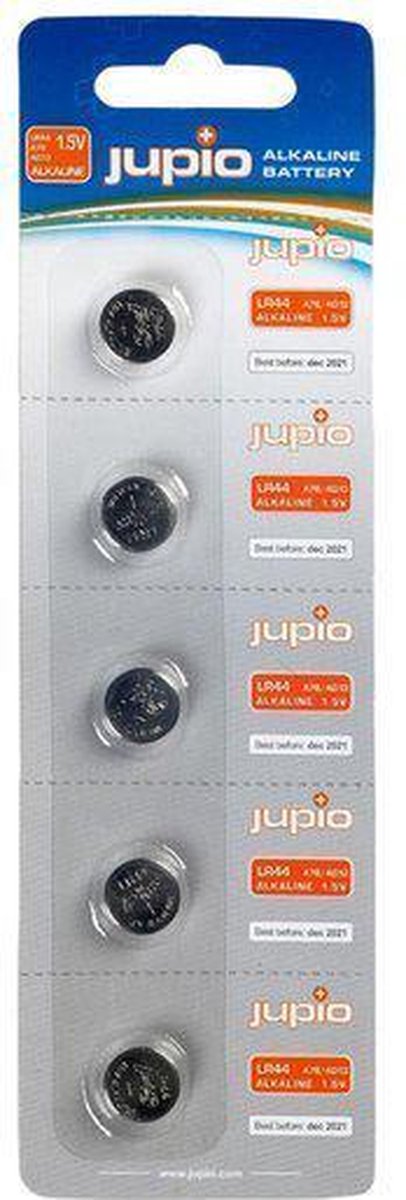 Jupio LR44 Alkaline 1.5V Knoopcel - 5 stuks