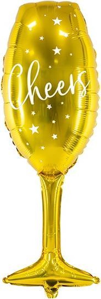 "Cheers" Champagenglas FolieBallon