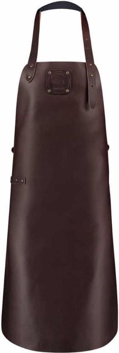 Witloft Keukenschort 82 X 62 Cm Leer Donkerbruin