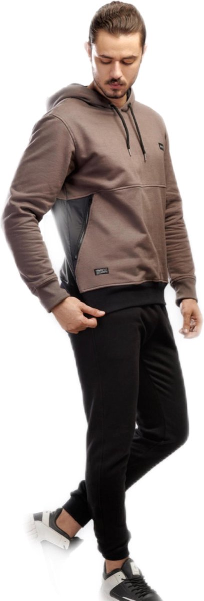 Embrator mannen Joggingpak bruin/zwart maat M