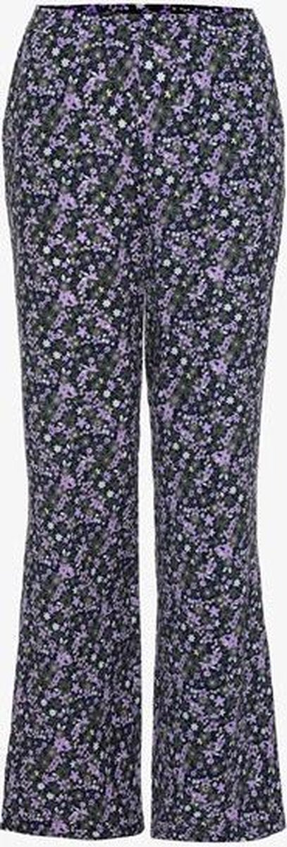 TwoDay dames broek met bloemenprint - Paars - Maat 3XL