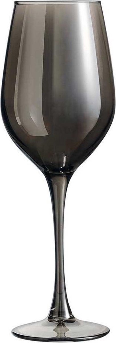 Shiny graphit Wijnglas - grijs - 35cl - 4 stuks