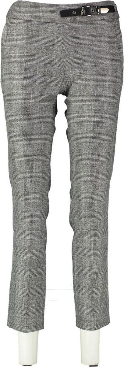 Morgan grijze slim fit enkel chino met glitterdraad - valt kleiner - Maat 40