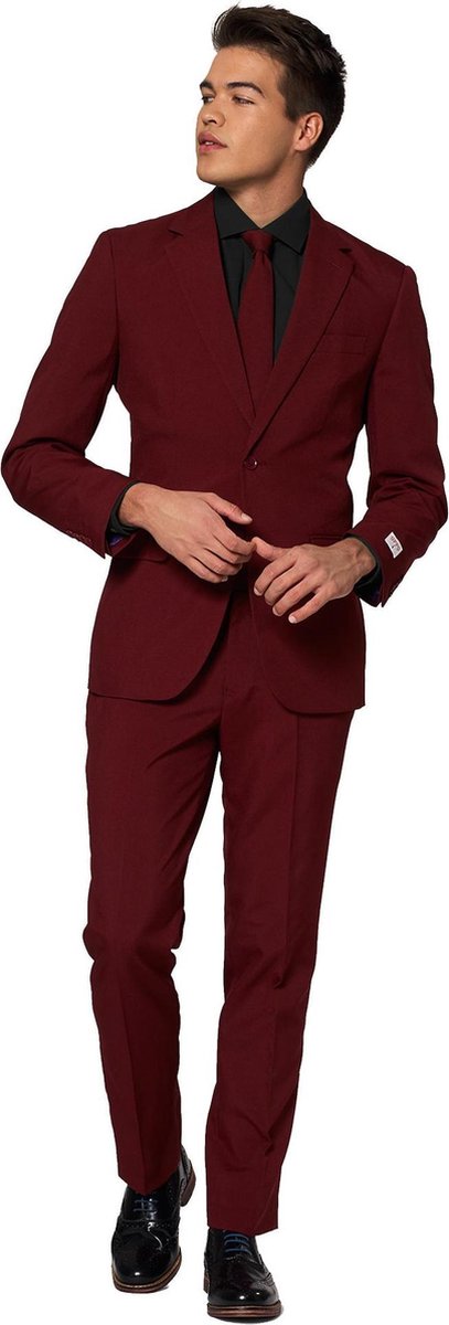 Opposuits Verkleedpak Blazing Burgundy Polyester Bordeaux Maat 56