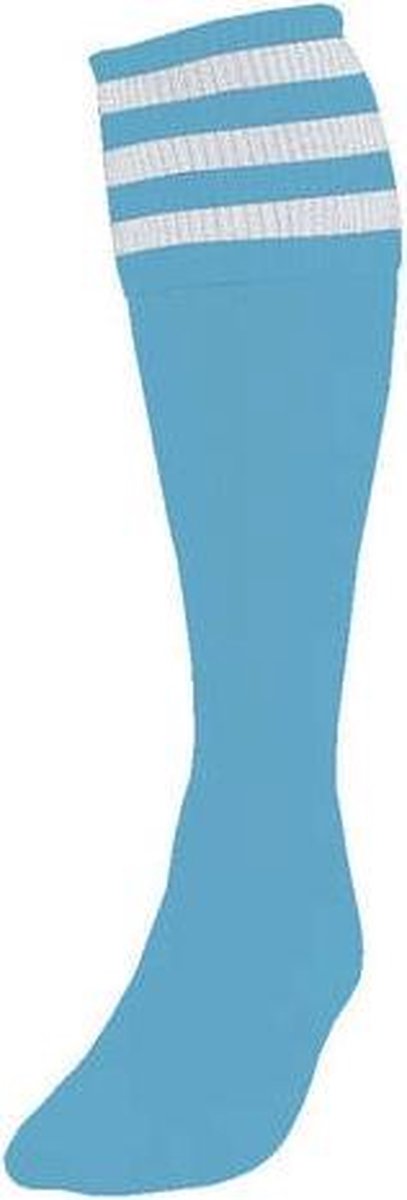 Precision Voetbalsokken Stripe Unisex Nylon Lichtblauw/wit Mt 40-44