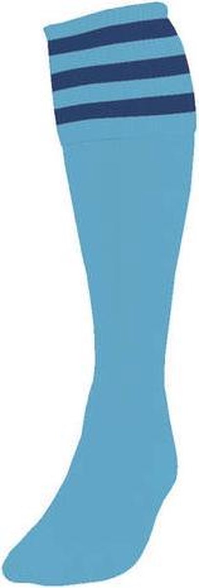 Precision Voetbalsokken Stripe Unisex Nylon Lichtblauw/blauw Mt 40-44