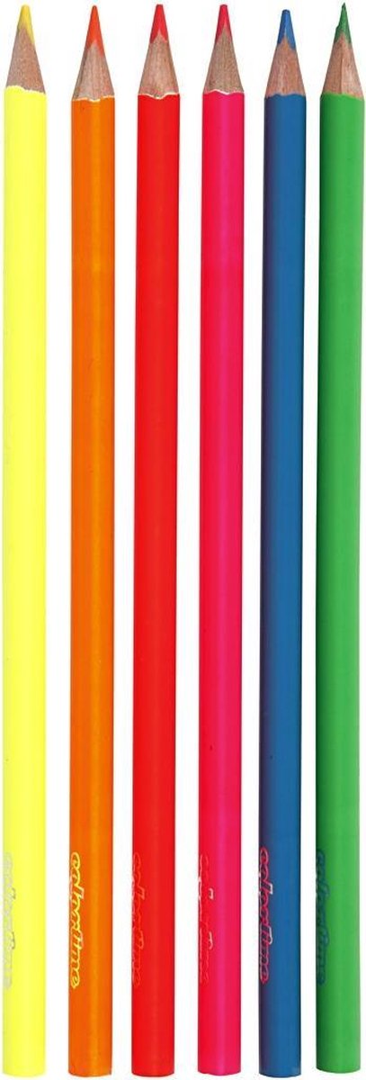 Colortime kleurpotloden vulling: 3 mm neon kleuren 6stuks