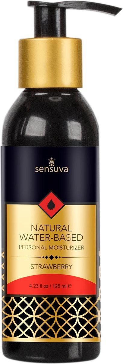 Sensuva - Natural Waterbasis Glijmiddel Aardbei 125 ml